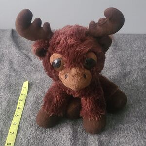 Aurora Dreamy Big Eyes Michigan Brown Moose Soft Stuffed Plush Animal 10" Inc